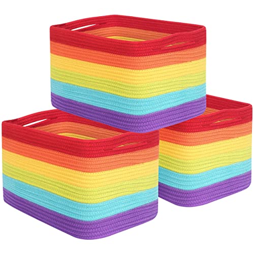 MINTWOOD Design 3-Pack Storage Baskets (Rainbow)