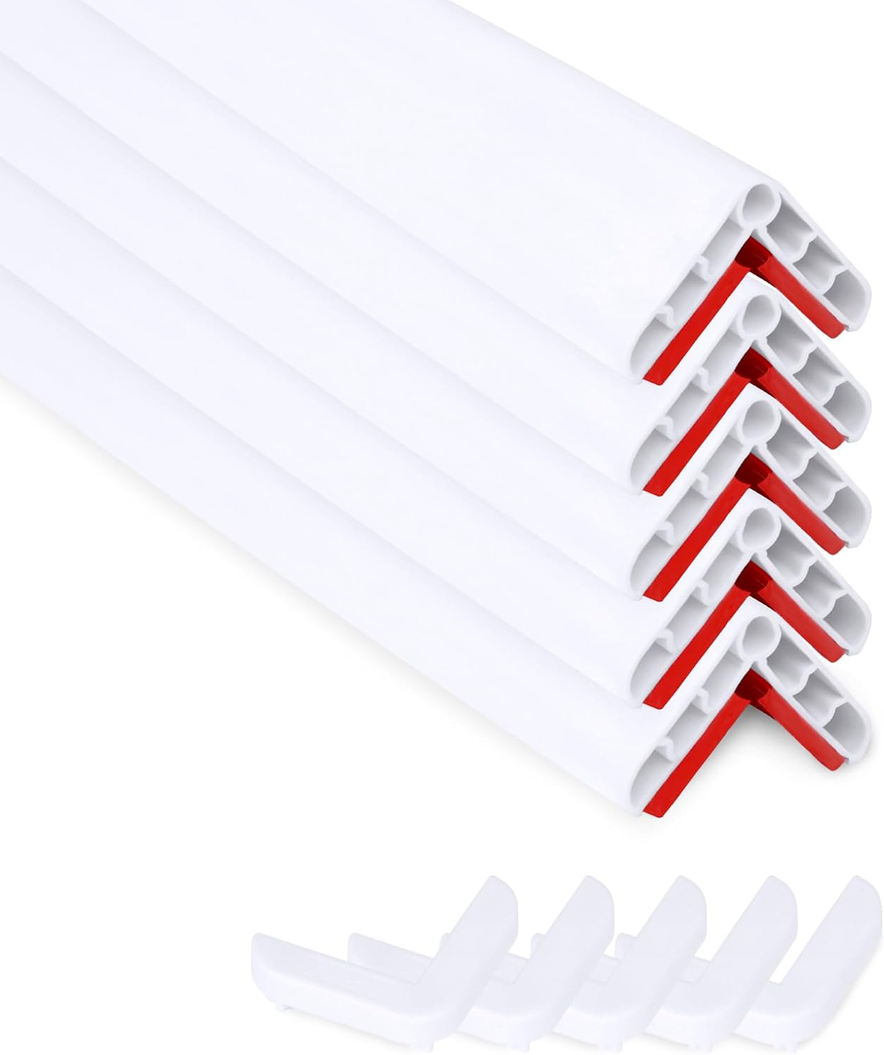 RUBBER BOND Wall Corner Guard (5 Pack, White)