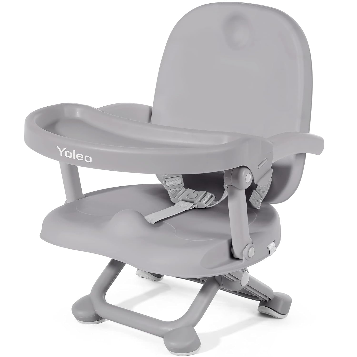 YOLEO Baby High Chair Booster Seat for Dining Table, Adjustable Height Travel Foldable High Chairs with Tray