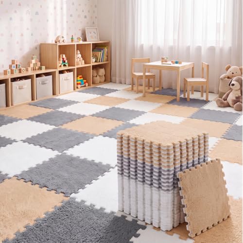 Amylove 36 Pcs Plush Foam Mat