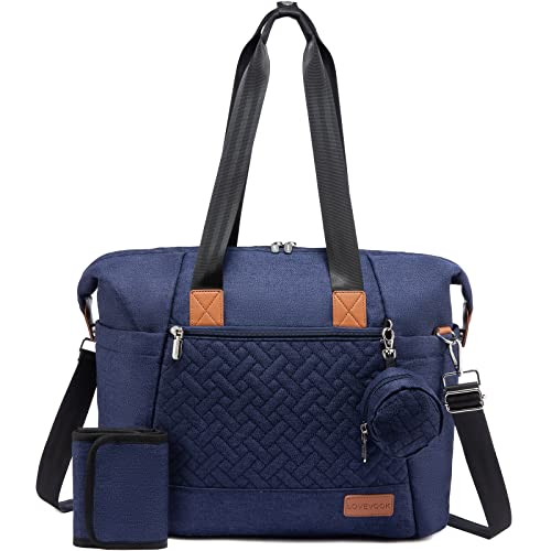 LOVEVOOK Diaper Bag Tote, Large Baby Diaper Bag Waterproof Travel Diaper Tote with Changing Pad
