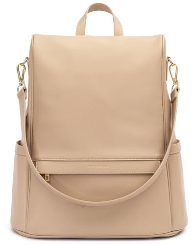 MIA + SOPHIA Leather Diaper Bag (Beige)