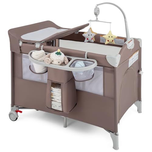 BABY JOY 5-in-1 Pack and Play (Coffee)