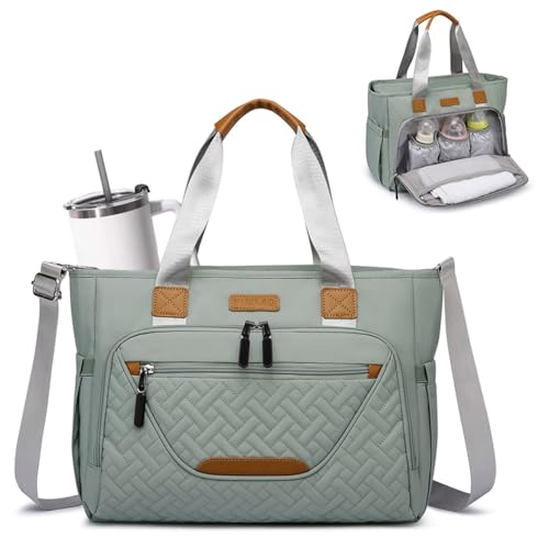 FHELAD Diaper Bag Tote (Morandi Grey)