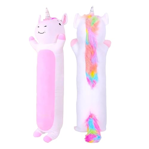 Unicorn Plush Body Pillow for Kids | Long Stuffed Animal Cuddle Pillow | Soft Hugging Toy | Plushie Gift for Girls & Boys | Long Plush Body Pillow for Sleep & Comfort | Medium, 35 Inches