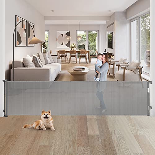 WOMHOM 80" Retractable Gate (Gray)