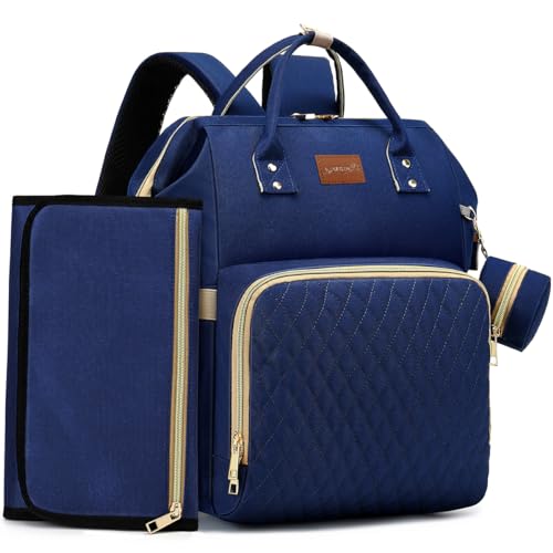 ROSEGIN Quilted Diaper Bag (Navy)
