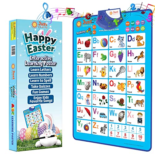 Just Smarty Interactive First 100 Words Learning Toys for 2 Year Olds | Educational First Words Alphabet Poster for Children