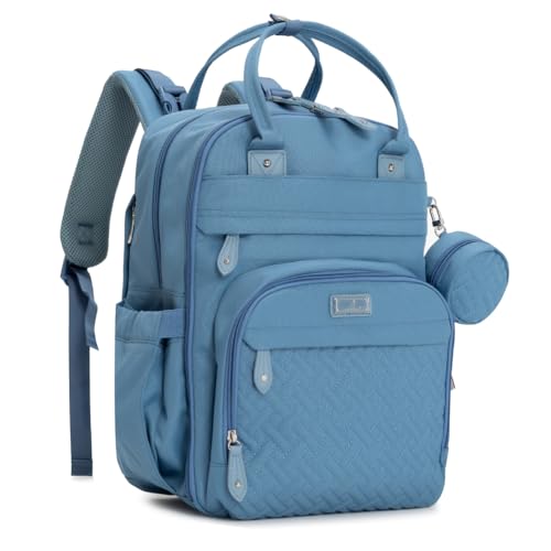 BabbleRoo Diaper Bag Backpack (Light Blue)