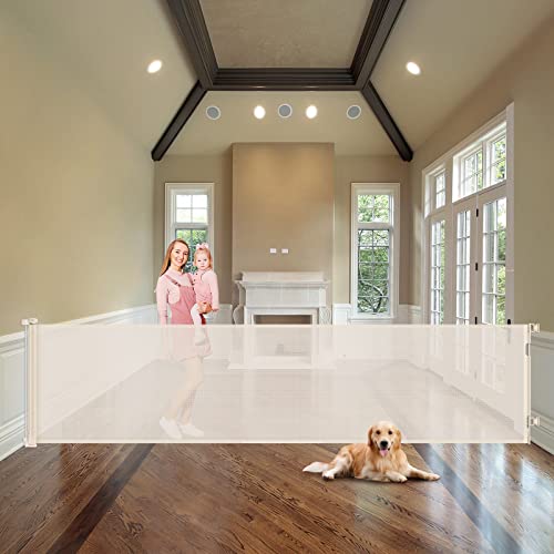 WOMHOM 100 Inch Extra Long Retractable Dog Gate