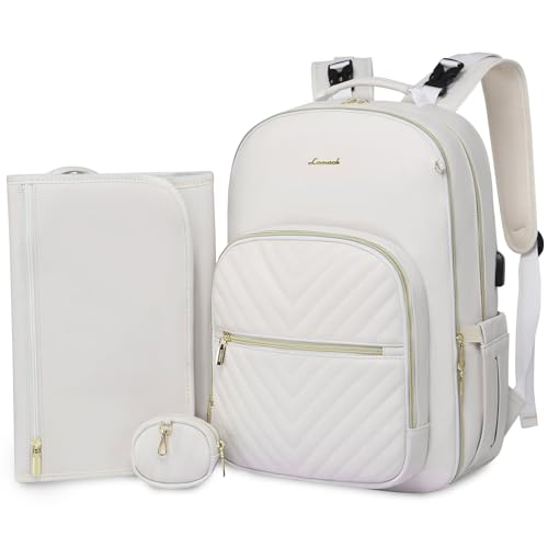 LOVEVOOK Leather Diaper Bag Backpack