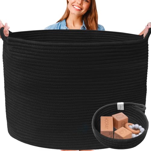 XXXXL WASHABLE Large Black Basket (Huddle Supply Co)