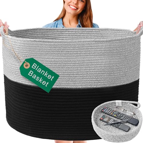 XXXXL WASHABLE 125L Extra Large Durable Soft Blanket Basket
