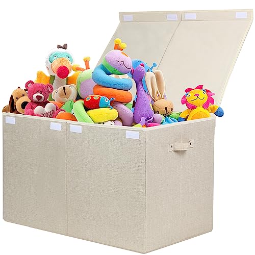 popoly 122L Large Toy Box Chest (Beige)