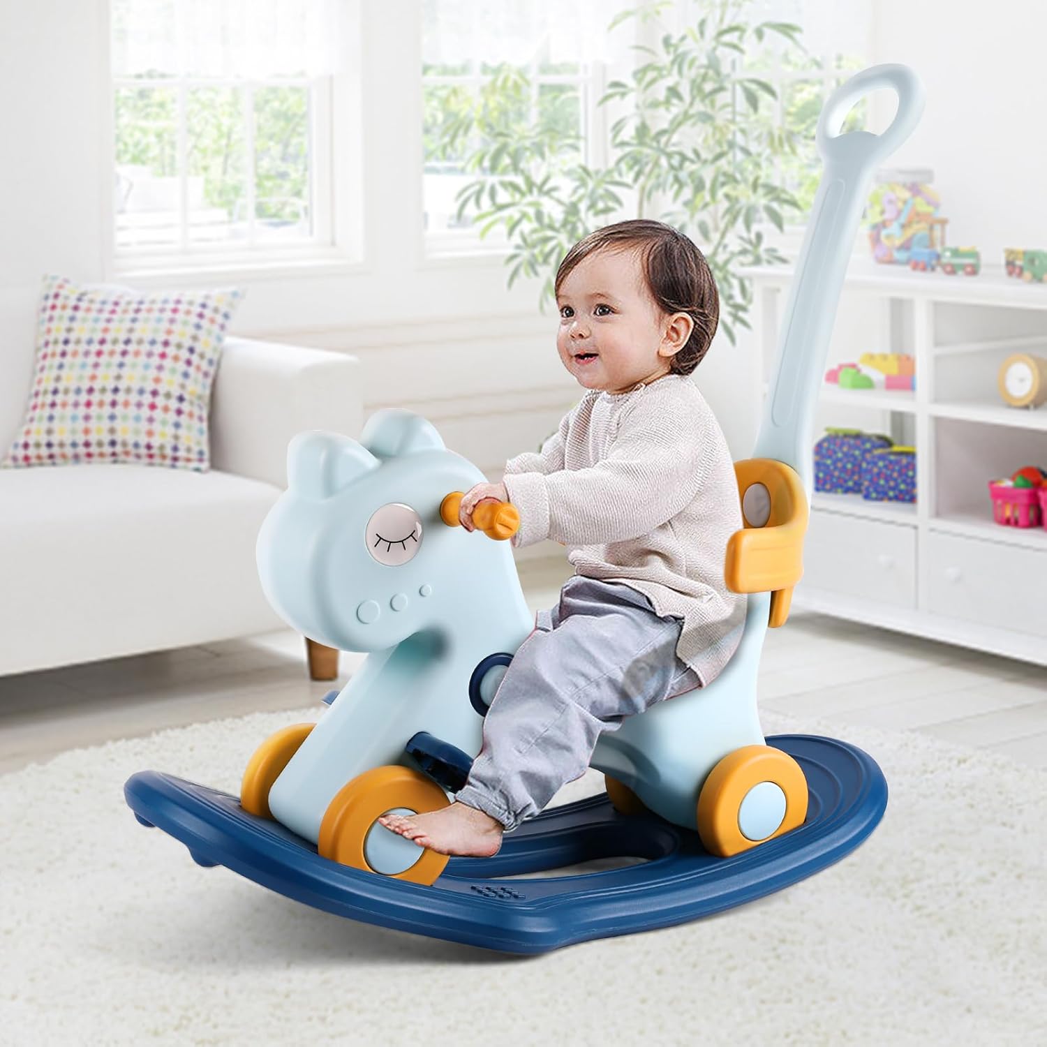 4 in 1 Rocking Horse (Blue)