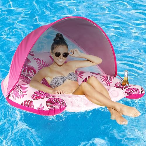 COOLCOOLDEE Pool Float with Canopy