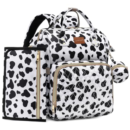 ROSEGIN Quilted Diaper Bag (Cow)