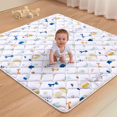 Lilyvibebearhappy Baby Play Mat 59x59 Inch