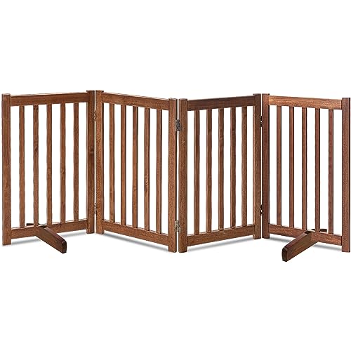 LZRS Solid Hardwood Freestanding Pet Gate (Oak)