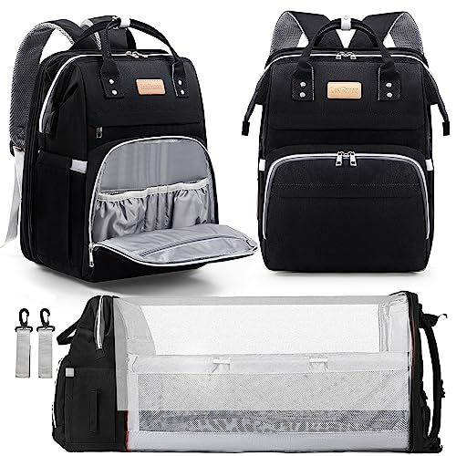 Diaper Bag Backpack (LexiRoman, Black)