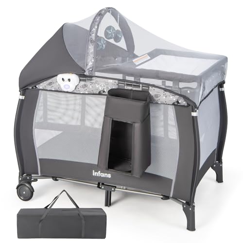 INFANS 4 in 1 Pack and Play (Grey)