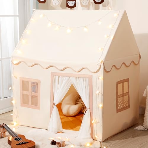 Kids Play Tent Indoor: with Star Lights - Toddler Tent Playhouse Tents for Kids Outdoor Boys Girls Toys Children Gifts for Christmas Birthday