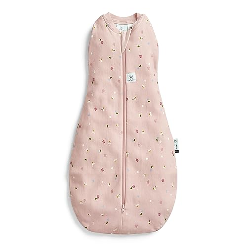 ergoPouch Cocoon Swaddle Sack 0.2 TOG - Baby Sleep Sack, Gentle Snug Fit Helps Calm Startle Reflex, Ideal for Arms In/Out Sleeping, Soft Breathable Fabric for Better Sleep (0-3 Months, Daisies)