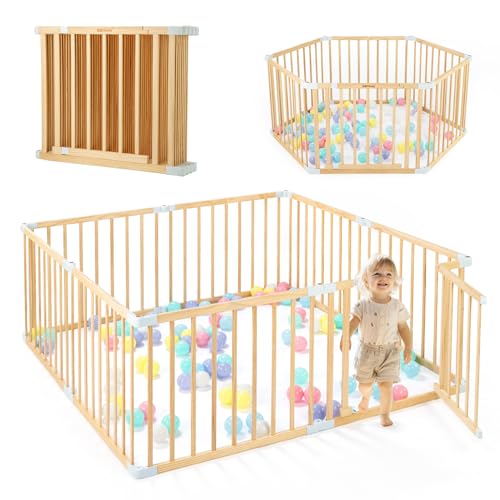OMYbaby Wooden Playpen