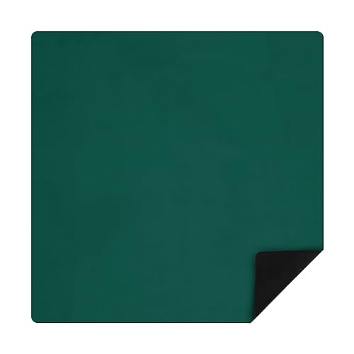 Buryeah 40 x 40 Inch Square Mahjong Mat for Table Domino Rubber Anti Slip Playmat Large Mahjong Table Mat Board Game Mah-Jong Pad Cover for Playing Paigow Poker Game Indoor Outdoor(Green)