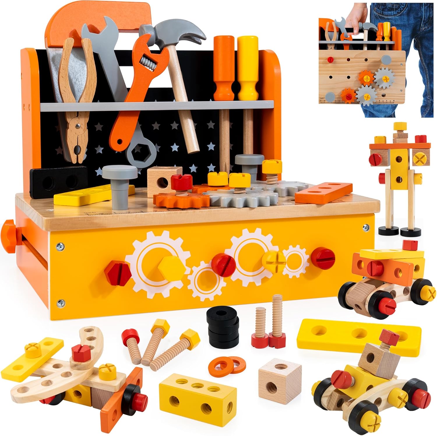 KIDWILL Wooden Tool Bench
