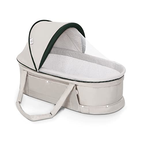 Baby Travel Bassinet Portable Bassinet with 2 in 1 Canopy for Newborn - Light Grey