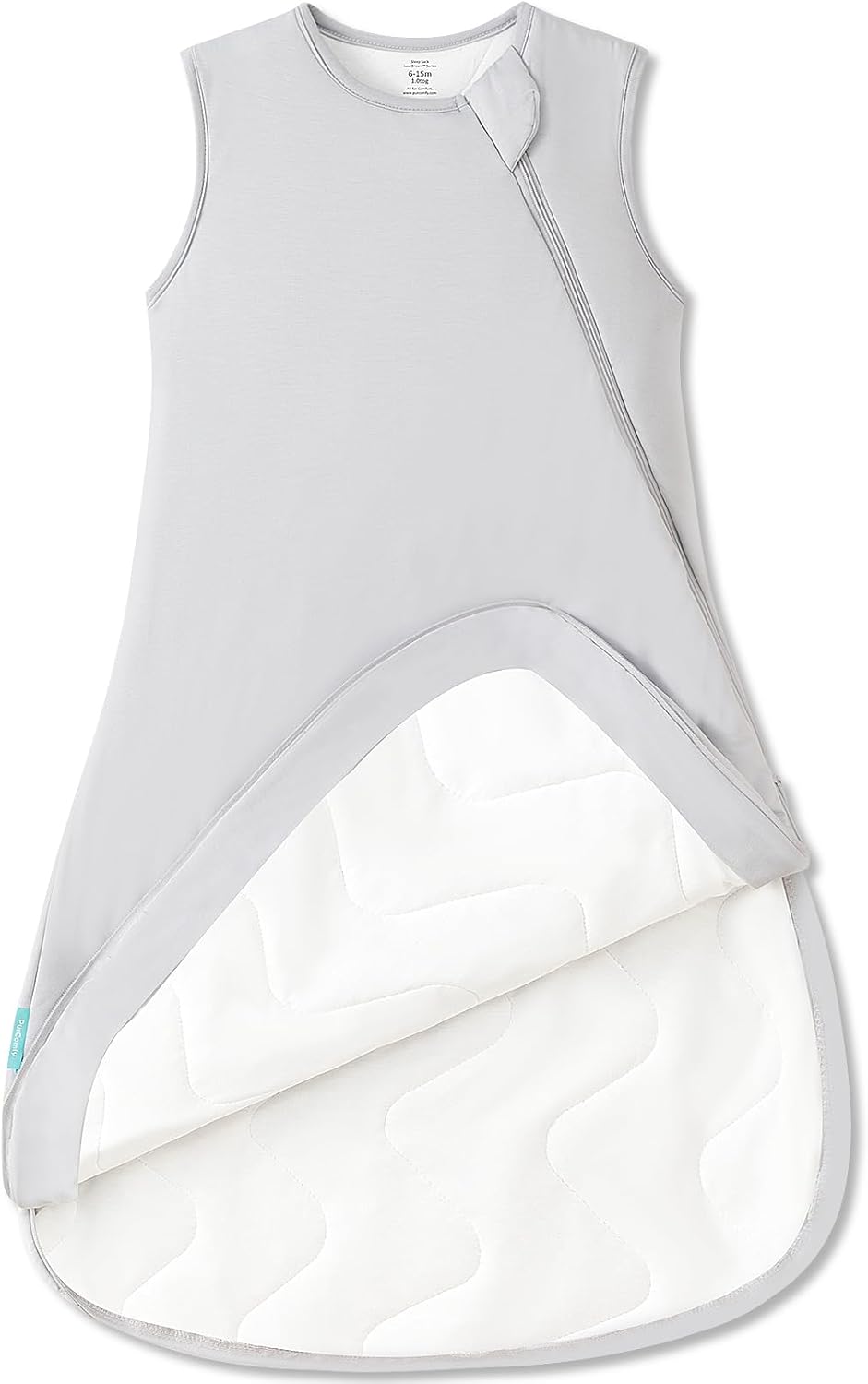 PurComfy Supersoft Sleep Sack 1.0 TOG, Premium Bamboo Viscose Baby Sleeping Bag 2-Way Zipper Sleep Sack Baby Wearable Blanket
