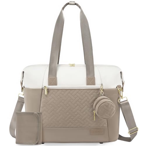 LOVEVOOK Diaper Bag Tote, Large Baby Diaper Bag Waterproof Travel Diaper Tote with Changing Pad