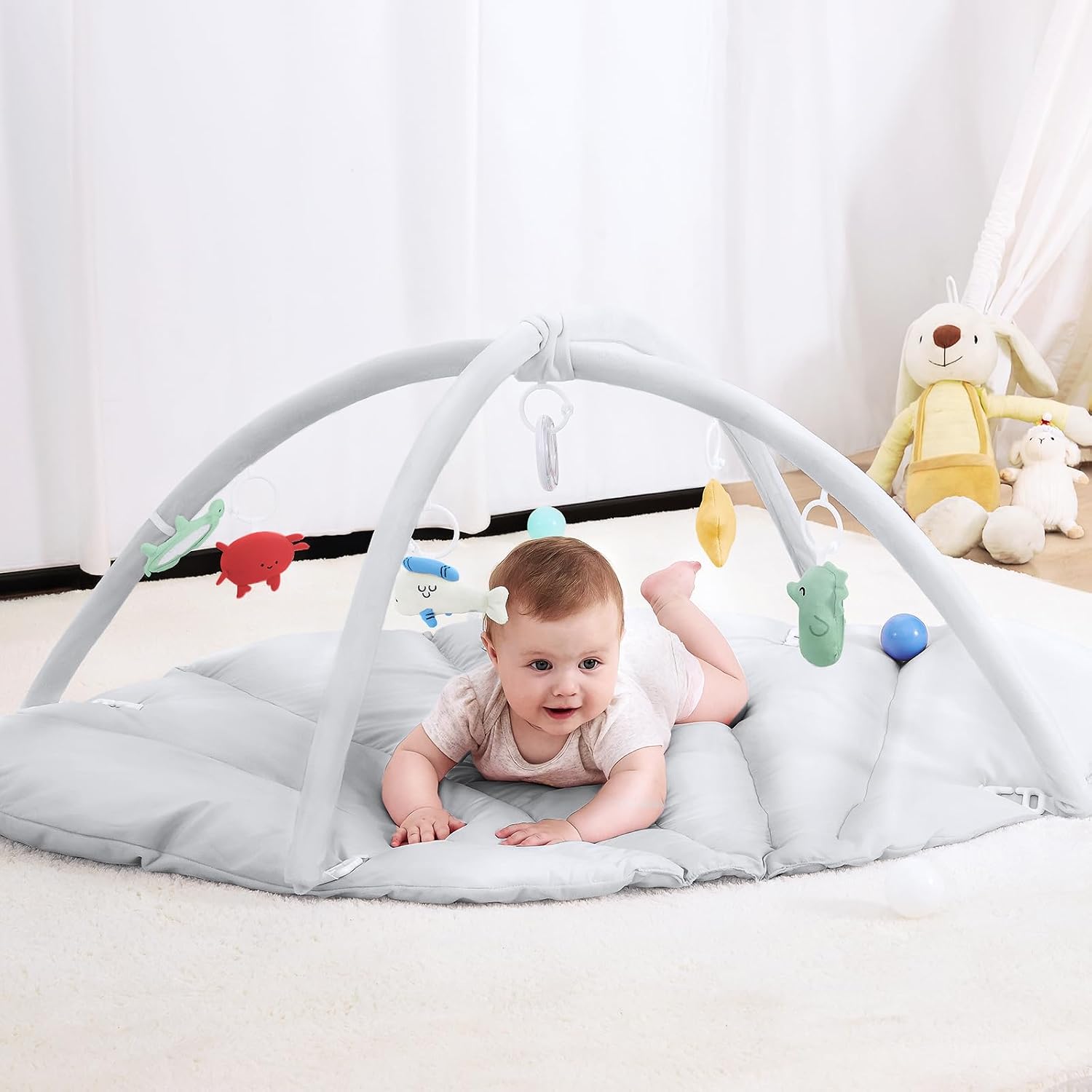 ANGELBLISS Baby Play Gym Mat (Grey)