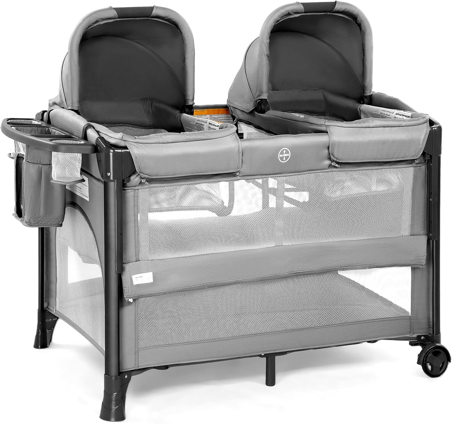 JOYMOR Twin Bassinet (Gray)