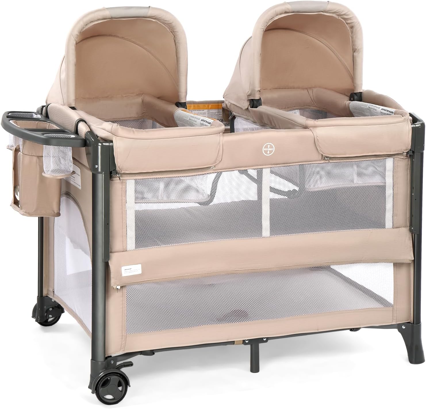 JOYMOR Twin Bassinet (Beige)