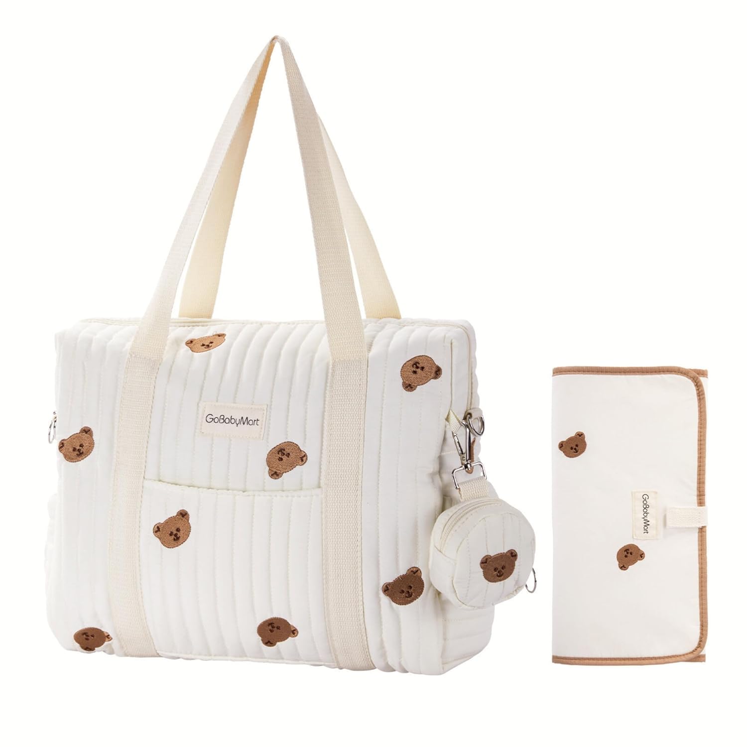 GOBABYMART Large Diaper Bag Tote (Bears)