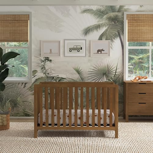 Carter's by DaVinci Colby 4-in-1 Baby Crib Convertible to Toddler Bed, Daybed, Full-Size Bed - Easy Assembly - GREENGUARD Gold Certified, 4 Adjustable Heights, Conversion Kit Sold Separately, Walnut