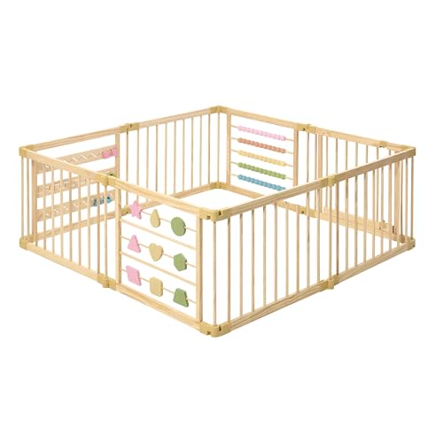ZETY Natural Wood Baby Playpen