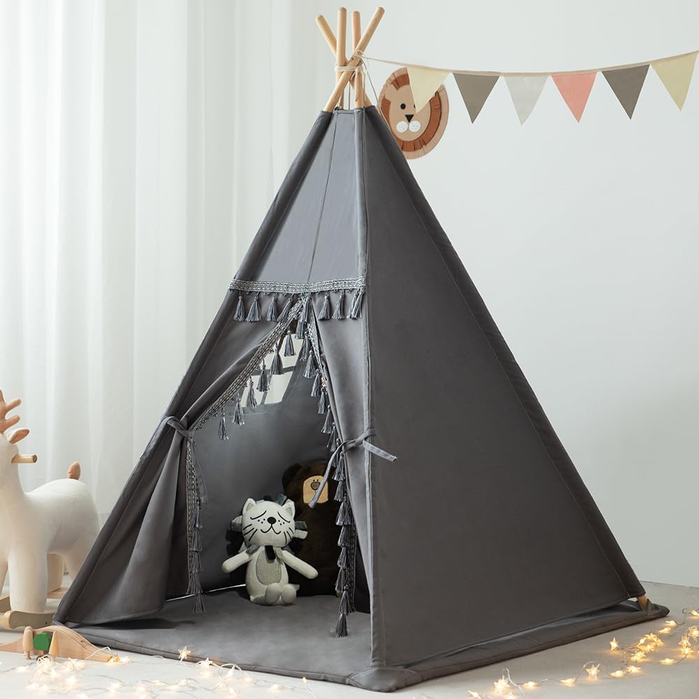 Kids Teepee Tent with Padded Mat