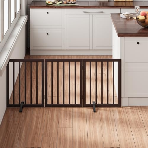 Brown 18-55" Wide Dog Gate (Bamboo)