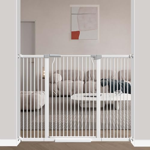 Frail 40.5" Extra Tall Baby & Pet Gate, 54.8"-57.4" Wide, White