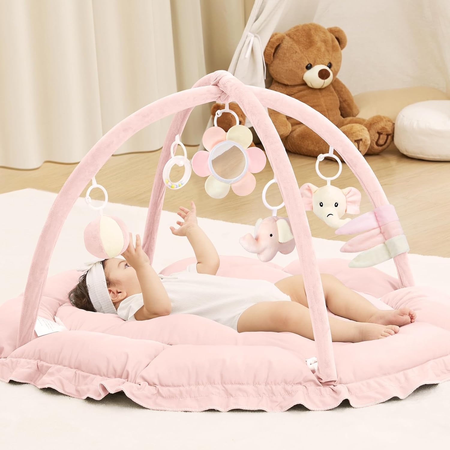 ANGELBLISS 5 in 1 Play Gym (Pink)