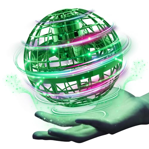 Ciniffo Flying Orb Ball 2025, Hand Controlled Boomerang Spinner Mini Drone Cosmic Globe Toy, Cool Toys Gift for 6 7 8 9 10+ Year Old Boys Girls Teens Outdoor Toys(Green)