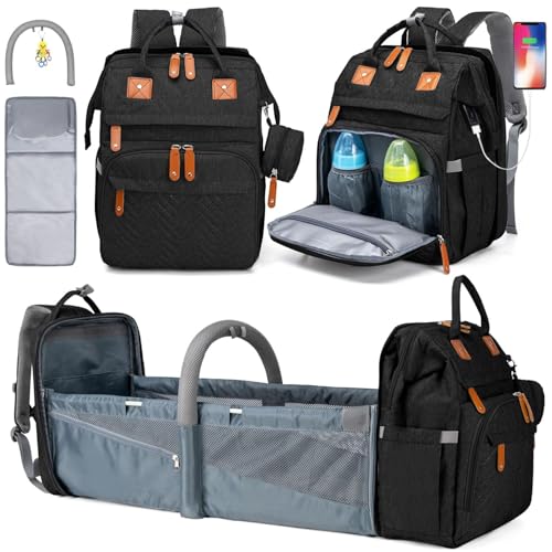 KABAQOO Diaper Bag (Black-2s)