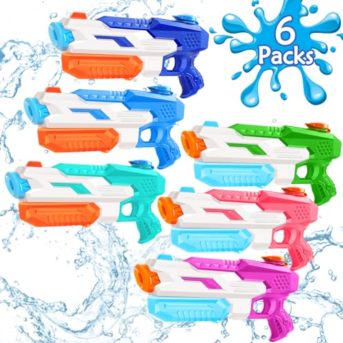 600cc Water Gun 6-Pack Squirt Blasters