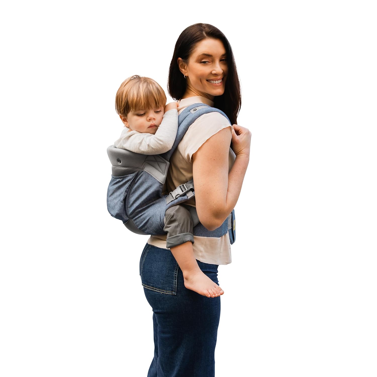 LILLEbaby 3-in-1 Ergonomic CarryOn Airflow Toddler Carrier with Lumbar Support & Breathable Mesh Lining (25-60 lbs), Supportive & Comfortable, Multi-Position Carrying for Hiking & Travel (Chambray)