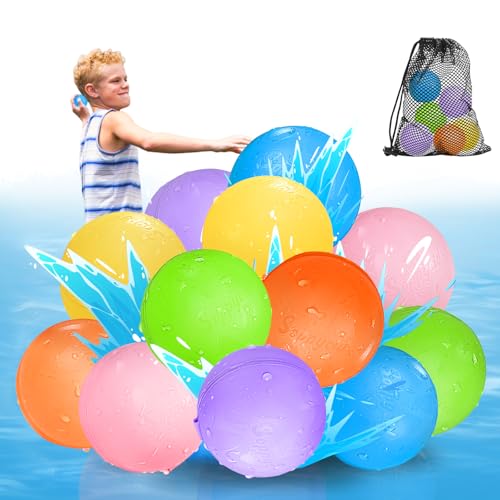 Upgraded Model 12PCS Reusable Water Balloons