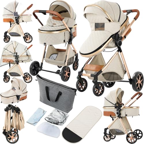 Reenborn 2-in-1 Stroller (Creamy White)