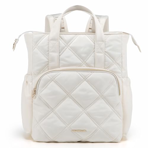 mommore Quilted Diaper Bag Backpack (Beige)